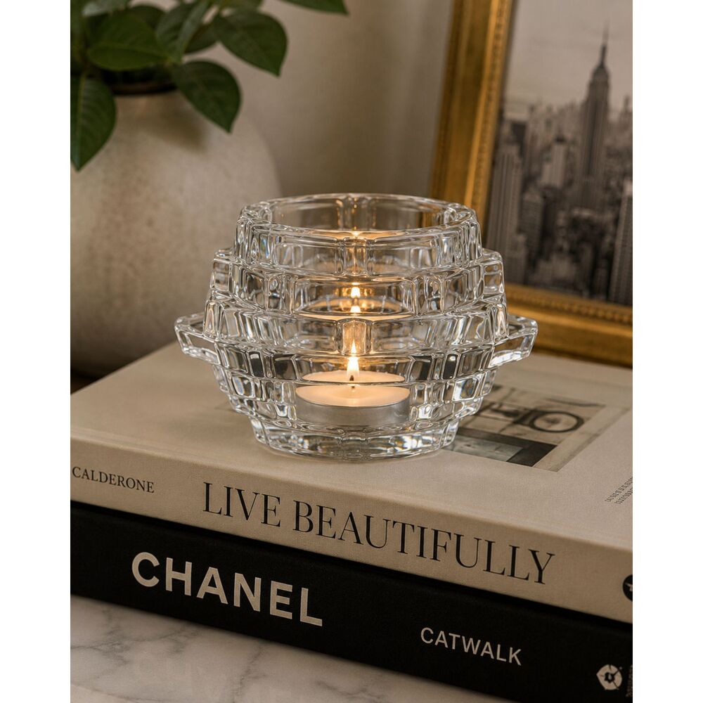 Fitz and Floyd Glass Votive Tea Light Holder